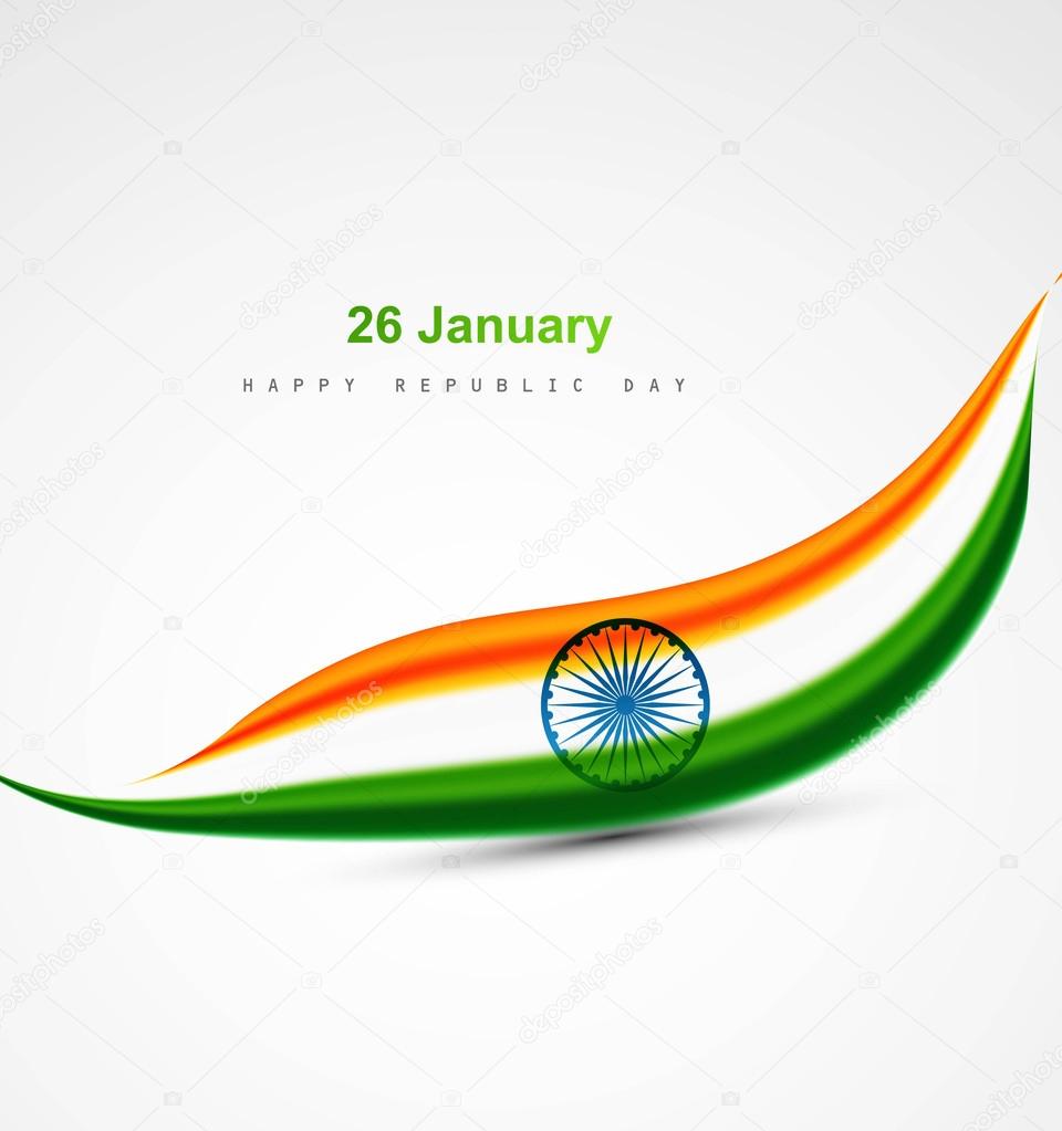 Download creative indian flag wave on white background illustration ...