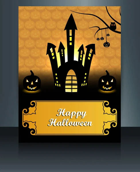 Happy Halloween colorful brochure background template vector