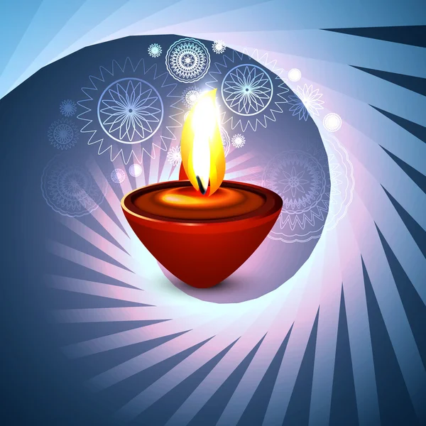 Beautiful Happy diwali artistic hindu festival swirl wave vector