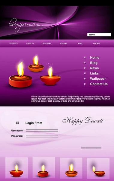 Website Beautiful stylish happy diwali template colorful festiva