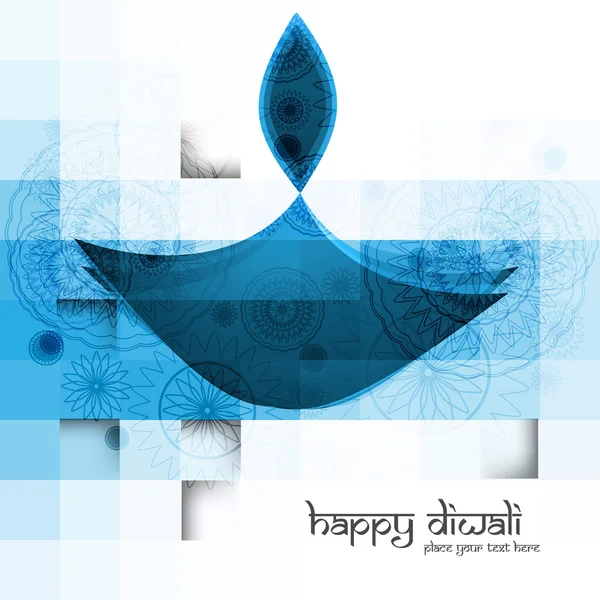 Diwali diya blue colorful vector illustration