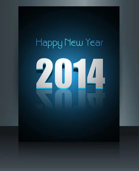 Beautiful brochure new year 2014 template vector design