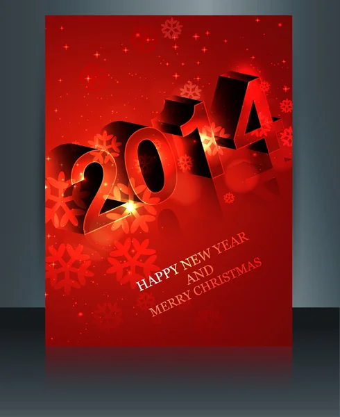 2014 celebration template vector brochure Happy New Year design