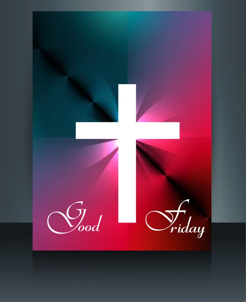 Beautiful brochure colorful template Cross for Good Friday refle