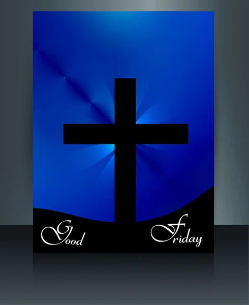 Good Friday colorful brochure template for Jesus cross  vector