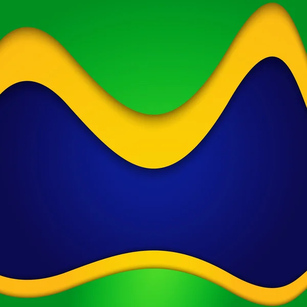 Vector Brazil flag concept colorful wave design illustration