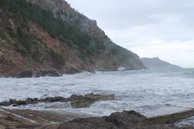 Burası Valldemossa Limanı. Mallorca Adası. Balear adaları. İspanya