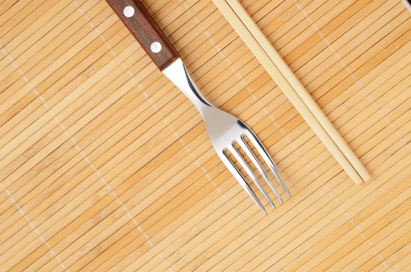筷子和叉子 — 图库照片