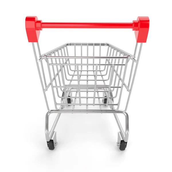 Toy Shopping Cart Isolated White Background Rendering Illustration — Stock Photo, Image