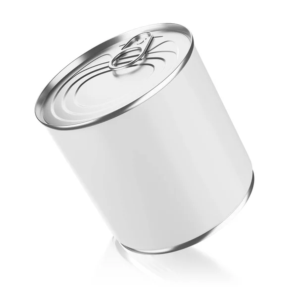 Tin Can Preserve Food Isolated White Background Rendering Illustration — Stock Photo, Image