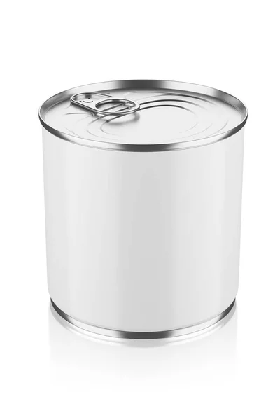Tin Can 83X90 Design Mock Isolated White Background Rendering Illustration — Stock Photo, Image