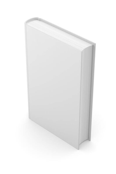 Blank gray hardcover book isolated on white background. 3D rendering illustration mock-up.