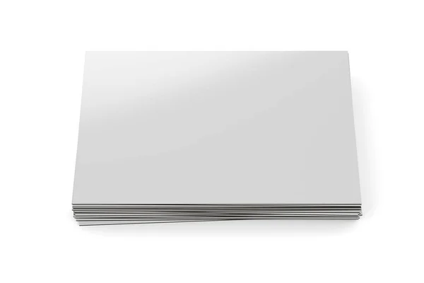 Mockup Flexible Vinyl Souvenir Fridge Magnet Stack Isolated White Background — Stockfoto