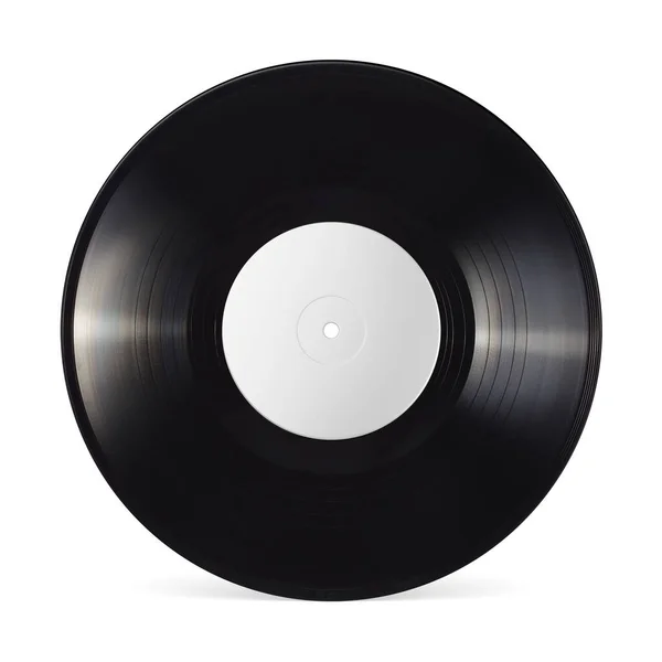 白の背景に隔離された10インチのビニールEpレコード — ストック写真