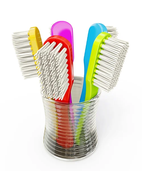 Cores de escovas de dentes — Fotografia de Stock