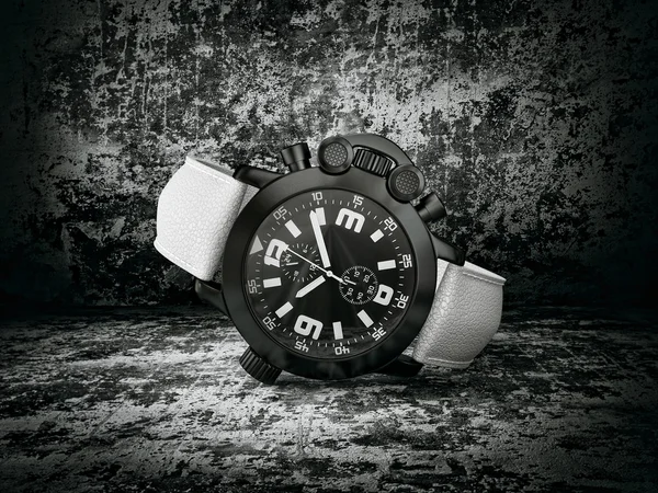 Montre de luxe isolée sur un fond sombre — Photo