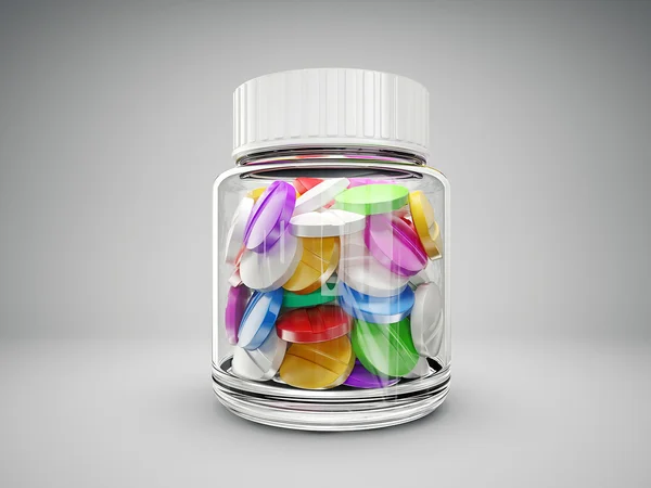 Pillole in bottiglia — Foto Stock