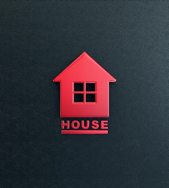 빨간 집 — 스톡 사진