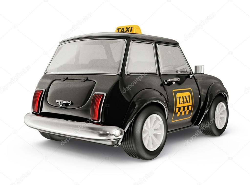 Small car isolated on a white background