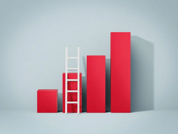 Red graph — Stock Photo, Image