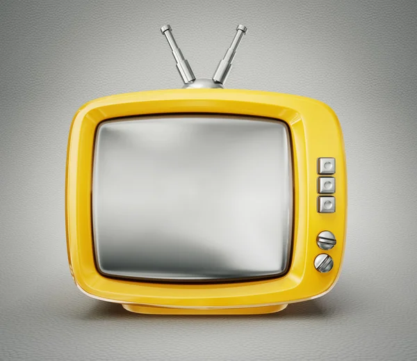 TV gialla — Foto Stock