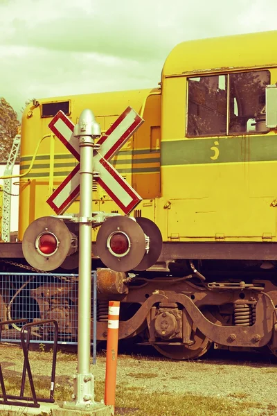 Cruzamento ferroviário — Fotografia de Stock