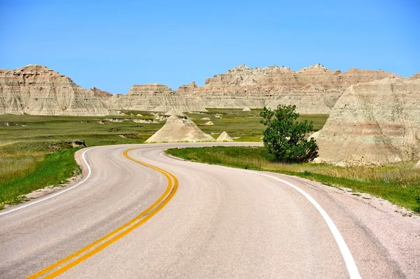 Böjda amerikanska road — Stockfoto