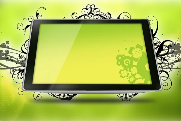 Floral Tablet PC — Stockfoto