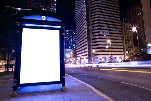 Bus Stop Ad Display — Stock Photo, Image