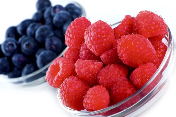 Raspberries Blueberries — Stock Photo, Image