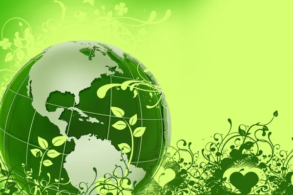 Green Eco Globe — Stock Photo, Image