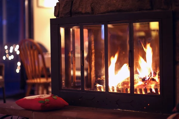 Hot Fireplace — Stock Photo, Image