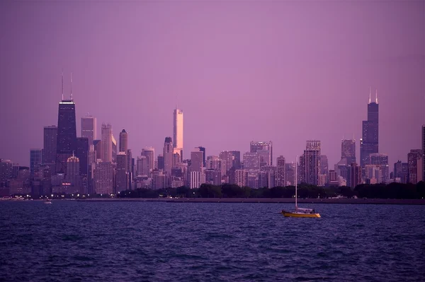 Чикаго skyline Панорама — стокове фото