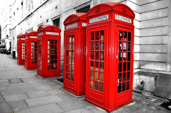 London Telephone Boxes — Stock Photo, Image