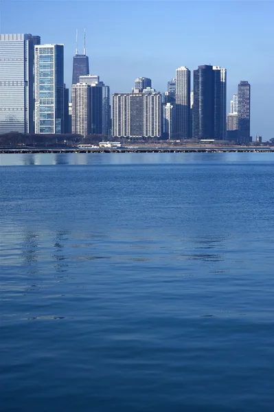 Skyline van Lake michigan — Stockfoto