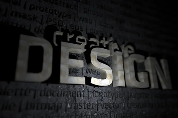 Kreativní design 3d téma — Stock fotografie