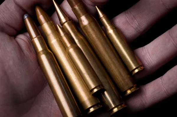 Bullets in Hand — Stock Photo, Image
