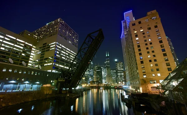 Luci della città Chicago — Foto Stock