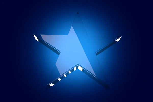 青いガラスの星 — ストック写真