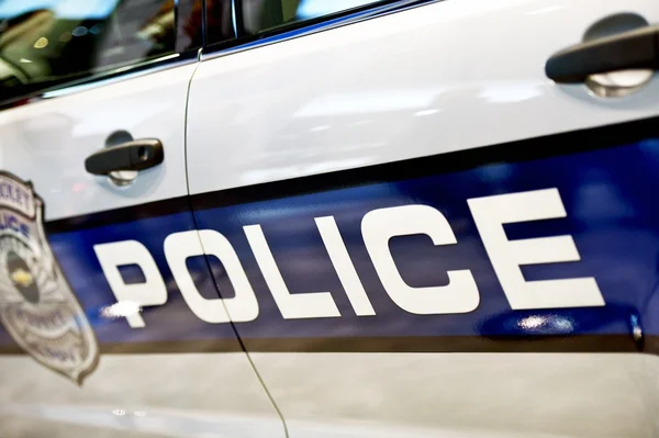 Police Car Closeup — Stock Photo, Image