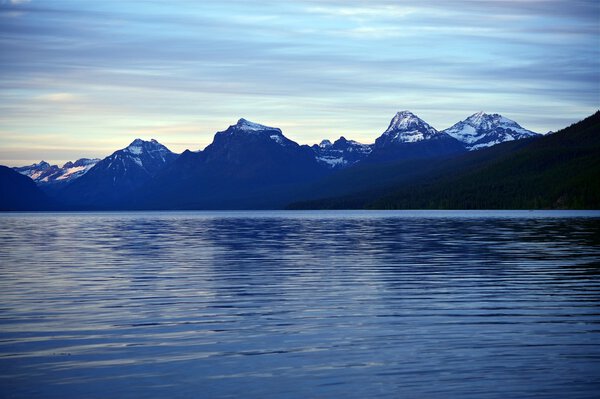 Mountain Range and Lake