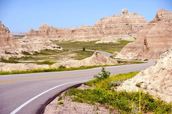 Estrada Badlands — Fotografia de Stock