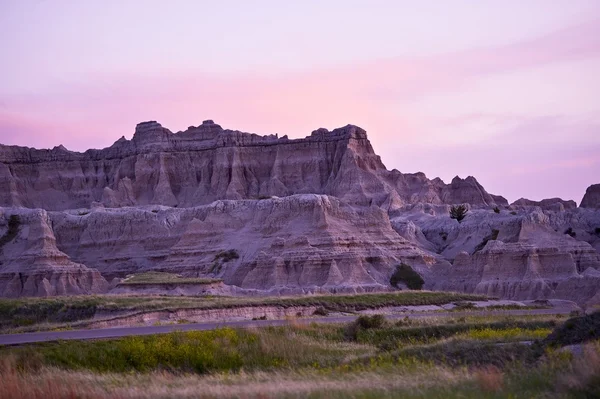 Pôr do sol nas Badlands — Fotografia de Stock