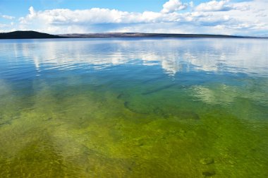 Calm Lake Yellowstone clipart