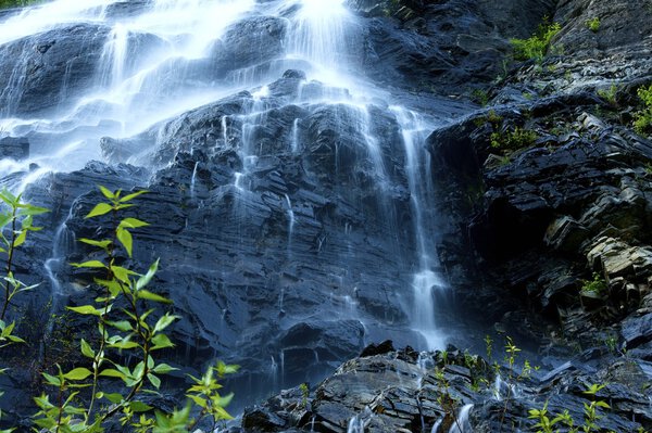 Mountain Waterfalls - Glacier National Park. Nature Photo Collection