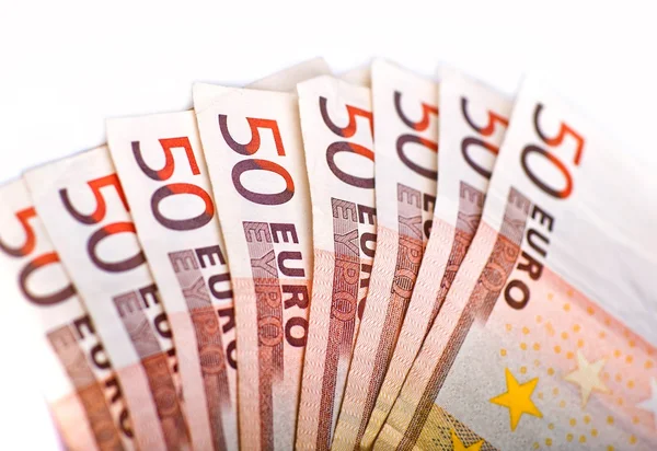 Fifty Euros Pile — Stock Photo, Image