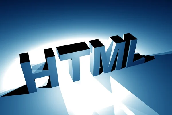 Ilustración HTML 3D — Foto de Stock