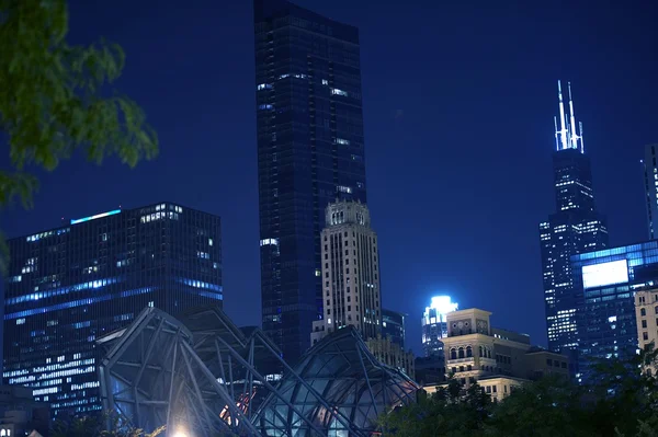 Natt i chicago — Stockfoto