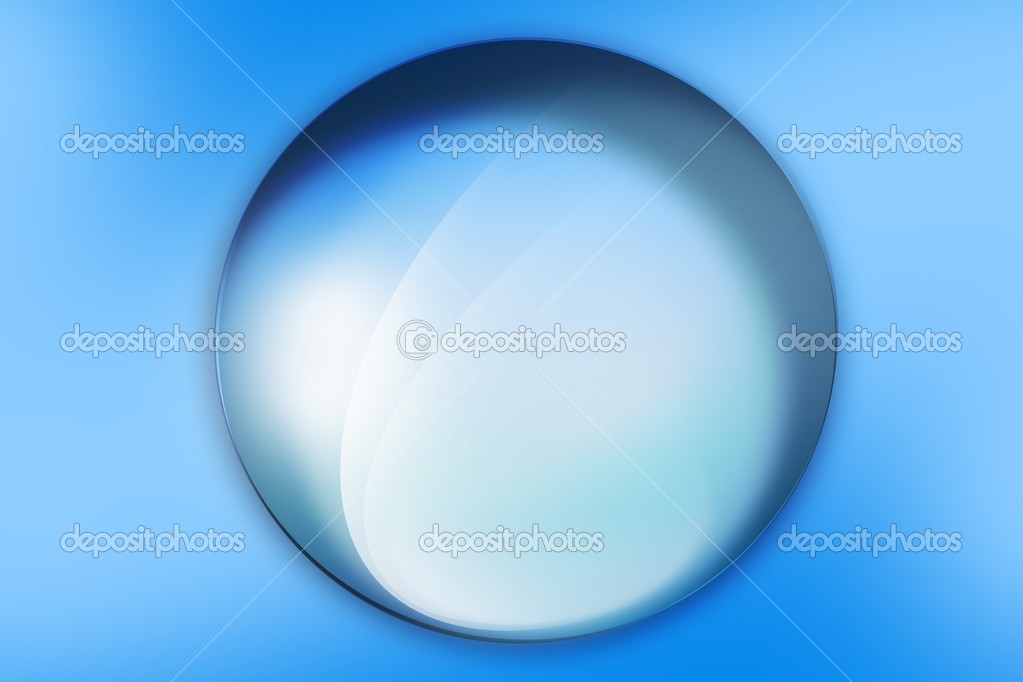 Magic Glass Ball - Glassy Ball. Perfect As Logo Space. Baby Blue Colors.