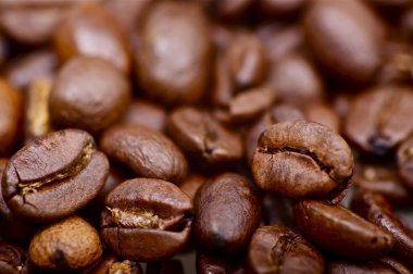 Kahve çekirdekleri makro.